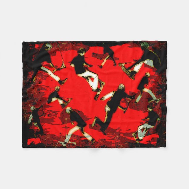 Couverture Polaire Manie de scooter volant - Trucs de scooter de déma (Devant (Horizontal))