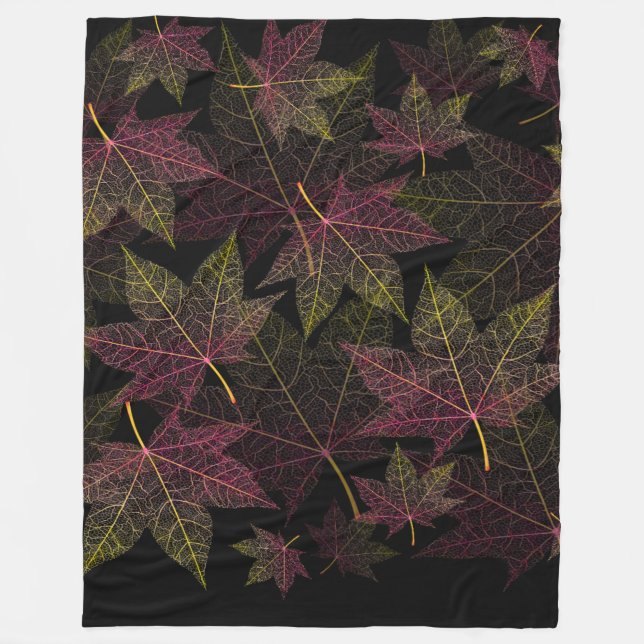 Couverture Polaire Manta de forro polaire hojas de otoño (Devant)