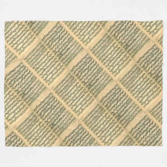 Couverture Polaire Manuscrit de musique de Bach Chaconne pour le (Devant (Horizontal))