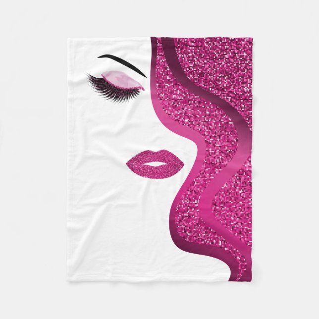 Couverture Polaire Maquillage avec effet parties scintillant (Devant)