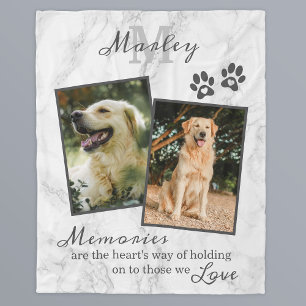 Couverture Polaire Marble Pet Memorial Sympathie Photo