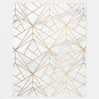 Couverture Polaire Marbre, la géométrie et or