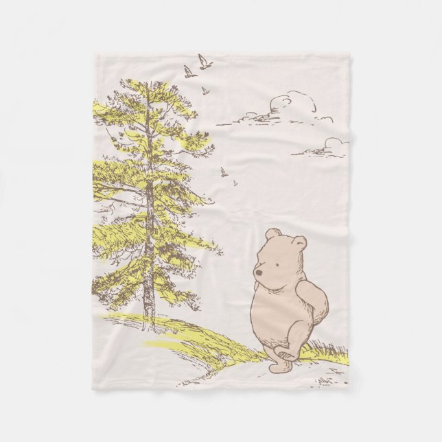 Couverture Polaire Marche classique de l'ourson dans les bois (Devant)