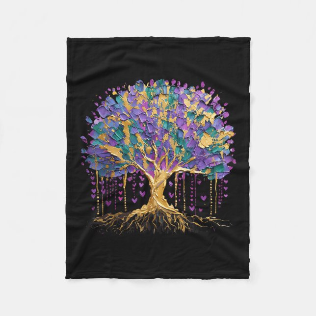 Couverture Polaire Mardi Gras Carnaval des perles de la Nouvelle-Orlé (Devant)