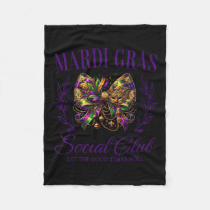 Couverture Polaire Mardi Gras Coquette Bow Louisiane Nouvelle-Orléans