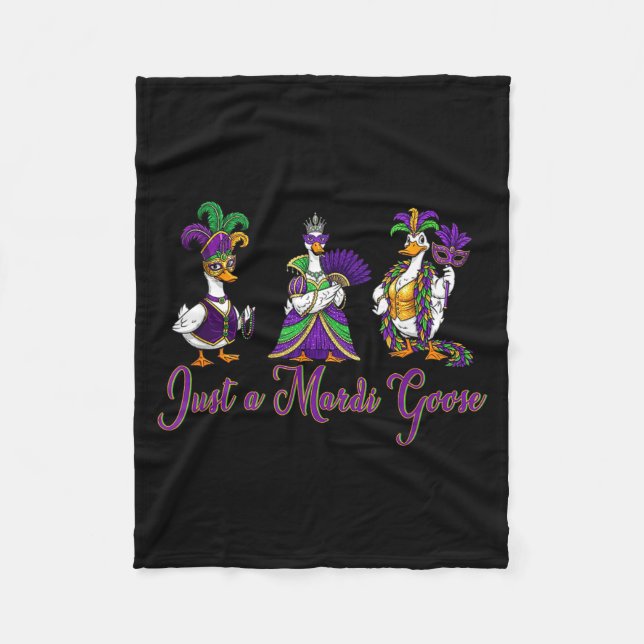 Couverture Polaire Mardi Gras Goose 2026 Gift Funny Tee Men,women  (Devant)