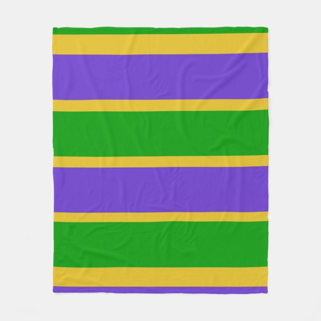 Couverture Polaire Mardi Gras Stripes (Devant)