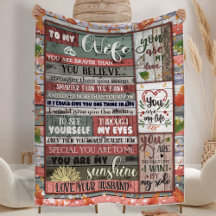 Mari à femme Amour de mari Fleece Blanket