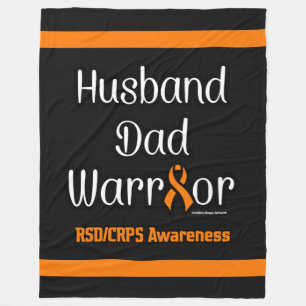 Couverture Polaire Mari papa Warrior...RSD/CRPS Fleece Blanket