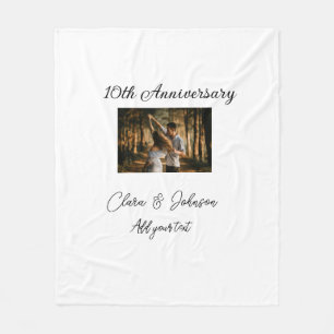 Couverture Polaire Mariage Anniversaire ajouter nom année image texte