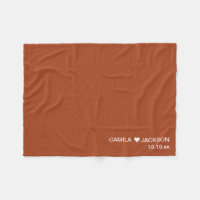 Mariage campagnard Automne Fleece Blanket Favorise