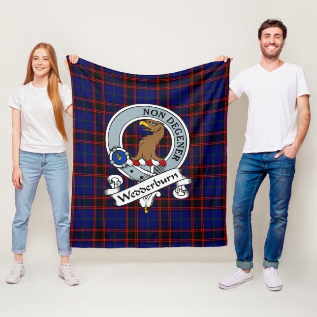 Couverture Polaire Mariage Clan Badge Tartan Plaid (En situation)