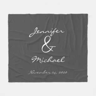 Couverture Polaire mariage du couple marié et marié rustique modern