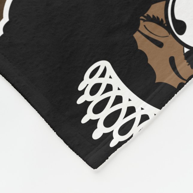 Couverture Polaire Mariée Melanin avec Afro (Coin)