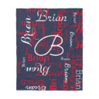 Marine et Motif rouge des noms