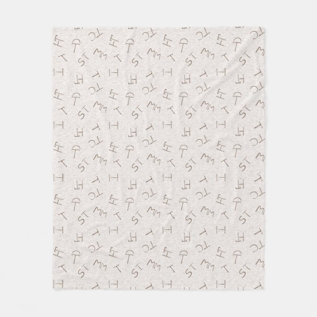 Couverture Polaire Marque de bovins - beige (Devant)