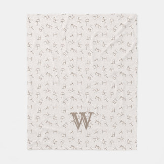 Couverture Polaire Marque de bovins lettres Tan