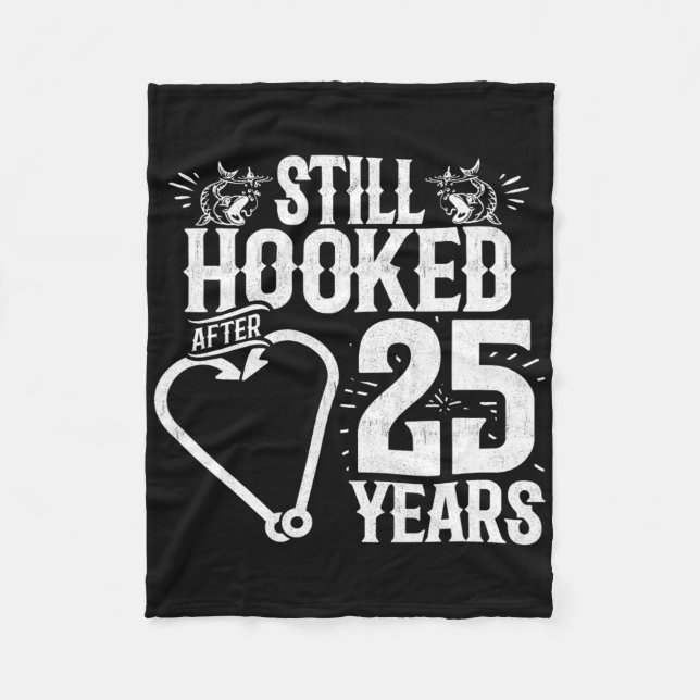 Couverture Polaire Married 25 Years - Fishing Couple - 25th Wedding A (Devant)