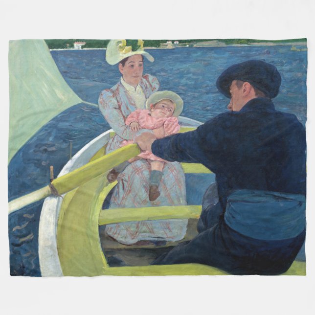 Couverture Polaire Mary Cassatt - La fête de la navigation (Devant (Horizontal))
