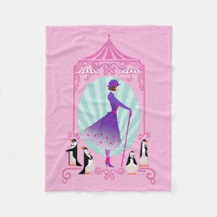 Couverture Polaire Mary Poppins et Pingouins
