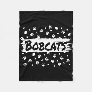 Couverture Polaire Mascotte Bobcats Esprit École Hommes Femmes Léopar