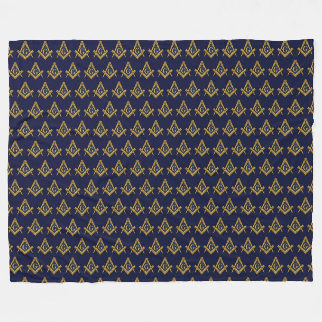Couverture Polaire Masonic Freemasons Square and Compass (Devant (Horizontal))