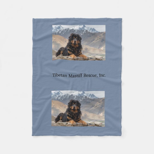 Couverture Polaire Mastiff tibétain dans les montagnes Blanche polair (Devant)