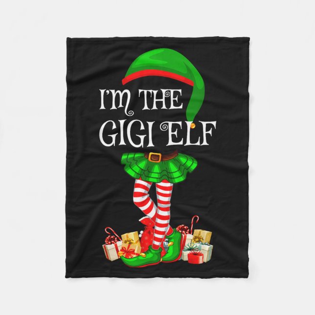 Couverture Polaire Matching Family Group I'm The Gigi Elf Christmas  (Devant)