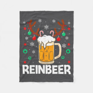 Couverture Polaire Matching Reinbeer Couples Beer WineDeer Wine Laugh