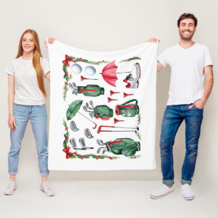 Couverture Polaire Matériel de golf Décoration de Noël pour golfeurs