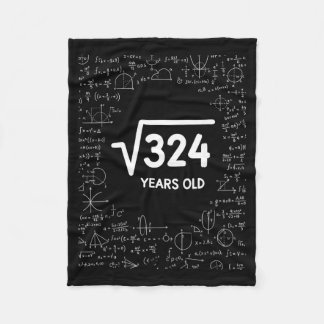 Couverture Polaire Mathematics Square Root 324 Years Old, Funny Math 