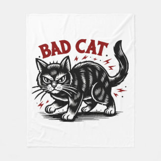 Couverture Polaire Mauvais chat