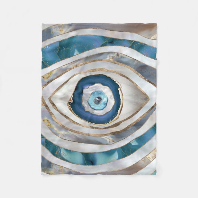 Couverture Polaire Mauvais oeil Textiles et or (Devant)