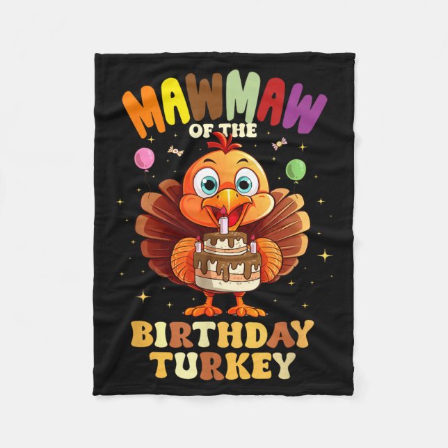 Couverture Polaire Mawmaw Of The Birthday Turkey Family 1st Birthday  (Devant)