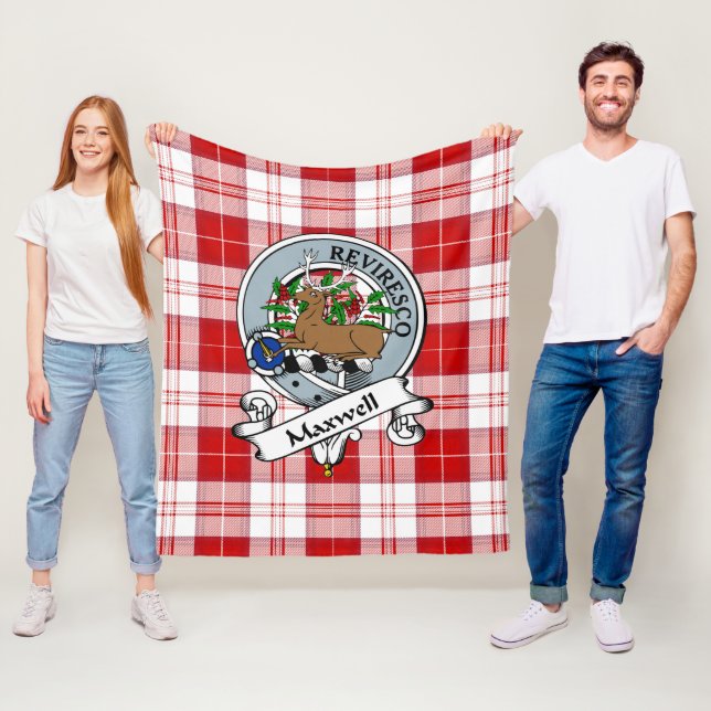 Couverture Polaire Maxwell Plaid Clan Badge Tartan Plaid (En situation)