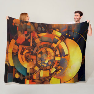 Couverture Polaire Mécanisme Solaire Steampunk Abstrait