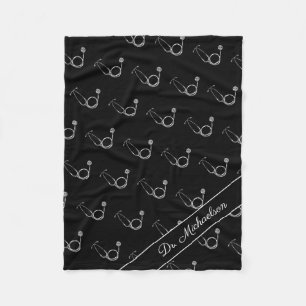 Couverture Polaire Médecin Médicale Stethoscope Nom du Motif