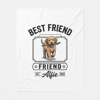 Couverture Polaire Meilleur ami Alfie Conception amateur de chien de