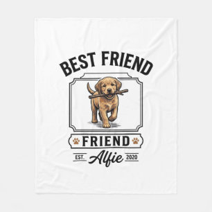 Couverture Polaire Meilleur ami Alfie conception vintage amateur de c
