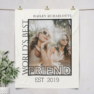Couverture Polaire Meilleur Ami BFF Photo Moderne Cadeau de Fêtes pou
