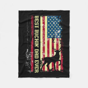 Couverture Polaire Meilleur Buckin Papa Jamais Chasseur Patriotique C