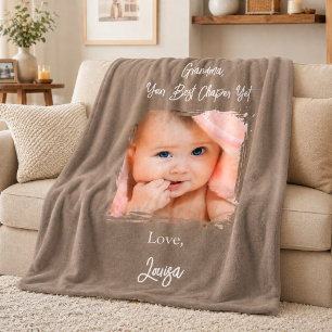 Couverture Polaire Meilleur chapitre de Mamie Photo Petit-enfant Moch