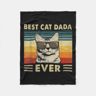 Couverture Polaire Meilleur Chat Dada Jamais Vintage Rétro Chat Papa