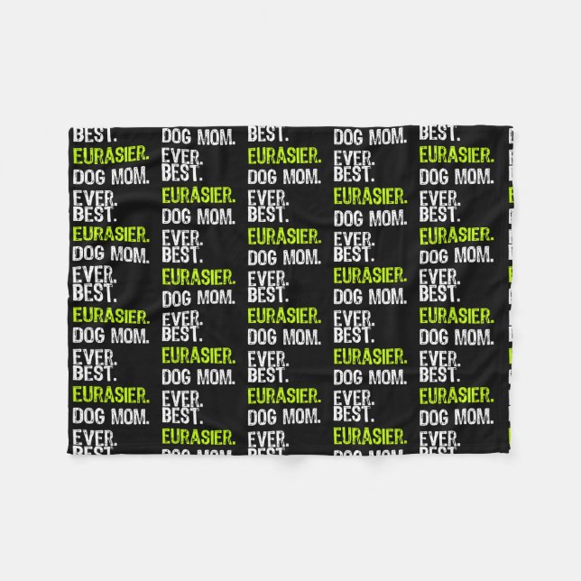 Couverture Polaire Meilleur chien Eurasier MOM jamais Amoureux de les (Devant (Horizontal))