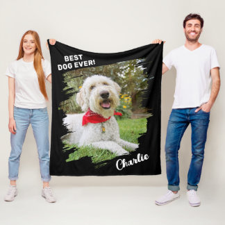Couverture Polaire Meilleur Chien Jamais Photo à Coup de Pinceau Uniq