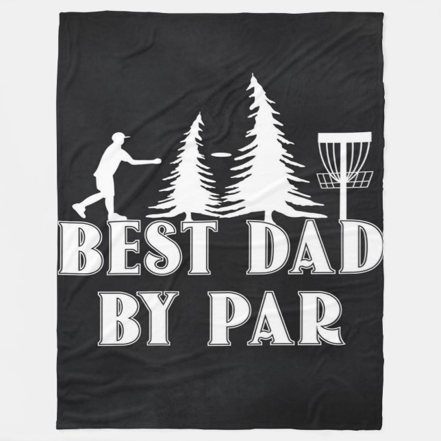 Couverture Polaire Meilleur disque Golf Papa Golfer| Drôle cadeau pou (Devant)