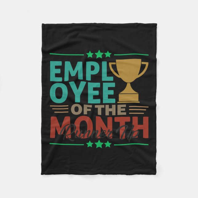 Couverture Polaire Meilleur Employé Du Mois Runner Up Office (Devant)