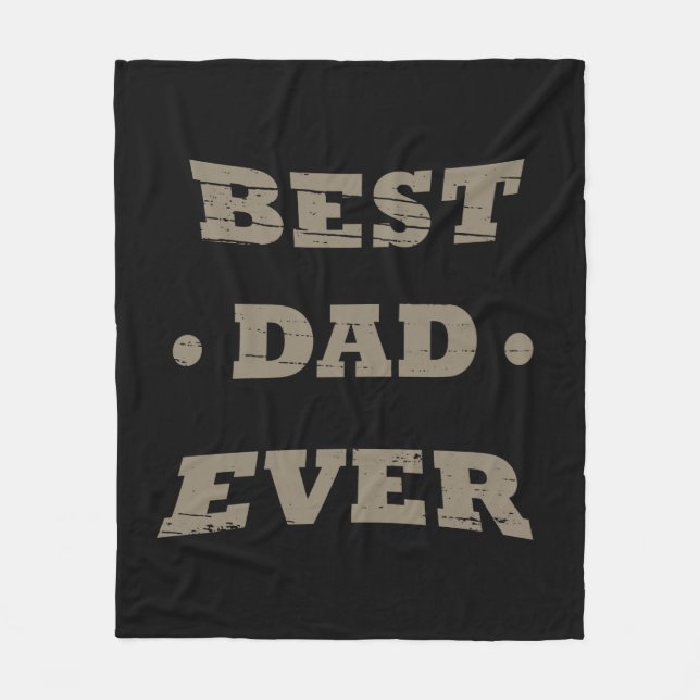 Couverture Polaire Meilleur papa cadeau de fête des pères heureux (Devant)