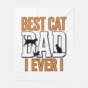 Couverture Polaire Meilleur Papa Chat du Monde Design de Chemise Vint