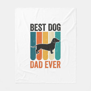 Couverture Polaire Meilleur Papa de Chien Ever Vintage Design de Chem